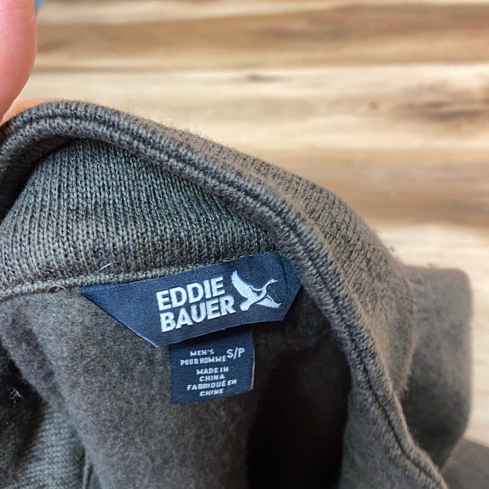 Eddie Bauer Mens Sycamore Vest Brown Sweater Fleece Full Zip Small - Picture 2 of 10
